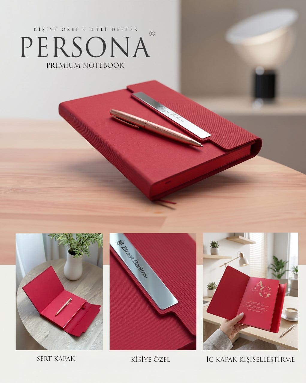 Persona Kişiselleştirilebilir Thermo Deri Defter