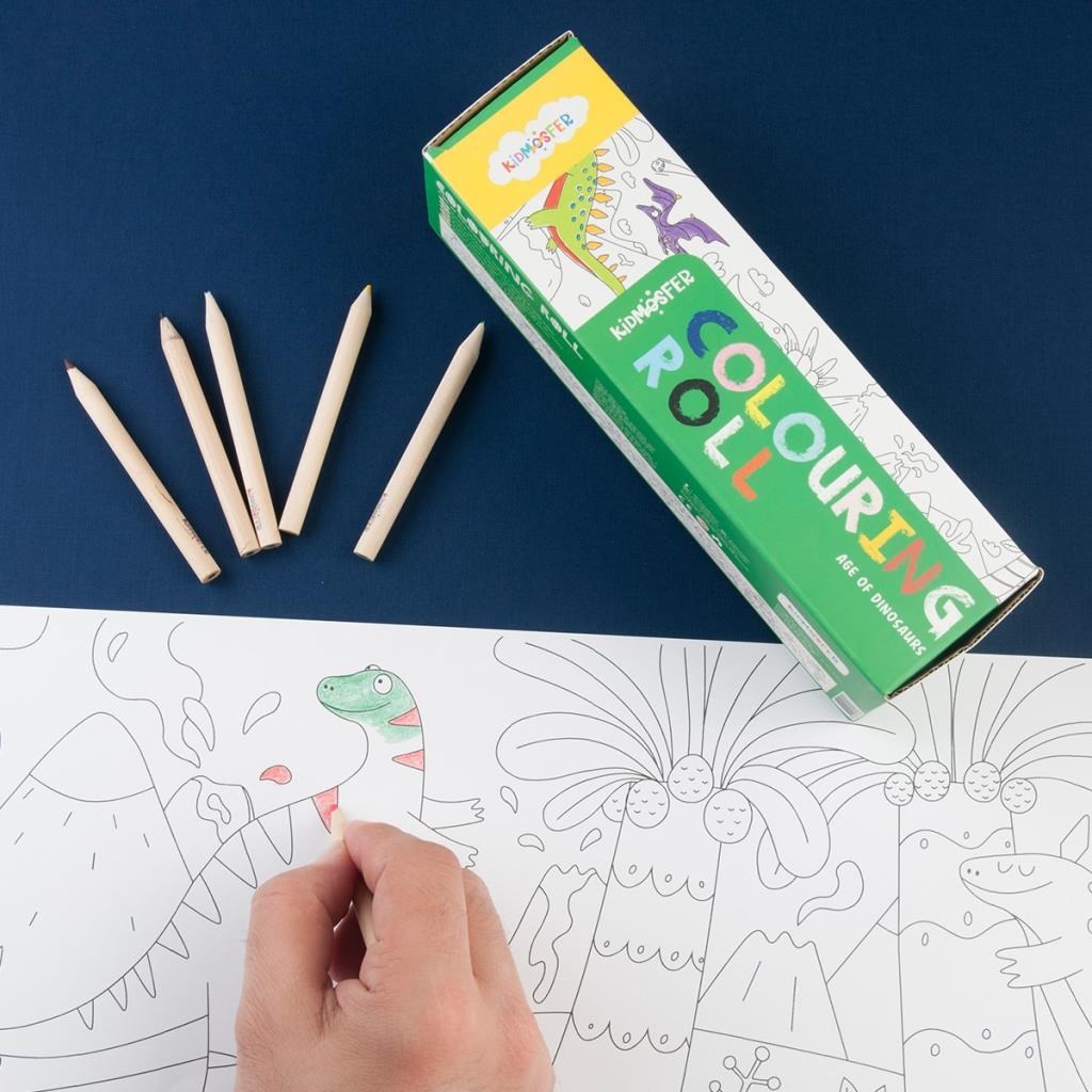 BOYAMA RULOSU - DİNOZORLAR  COLOURING ROLL AGE OF DINOSAURS
