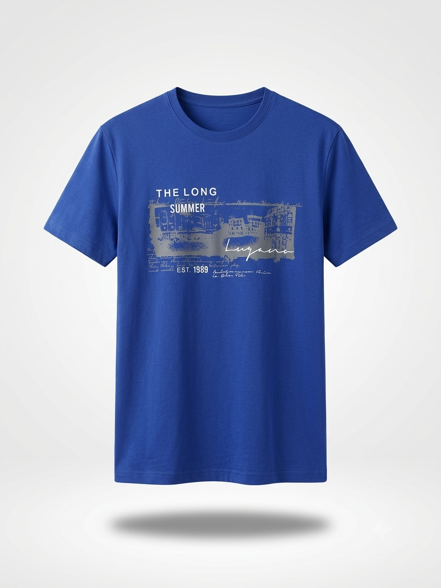 Baskılı T-Shirt Büyük Beden Erkek
