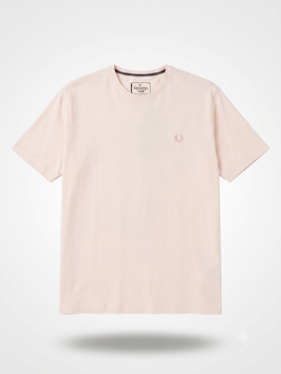 Büyük Beden Somon Basic T-Shirt