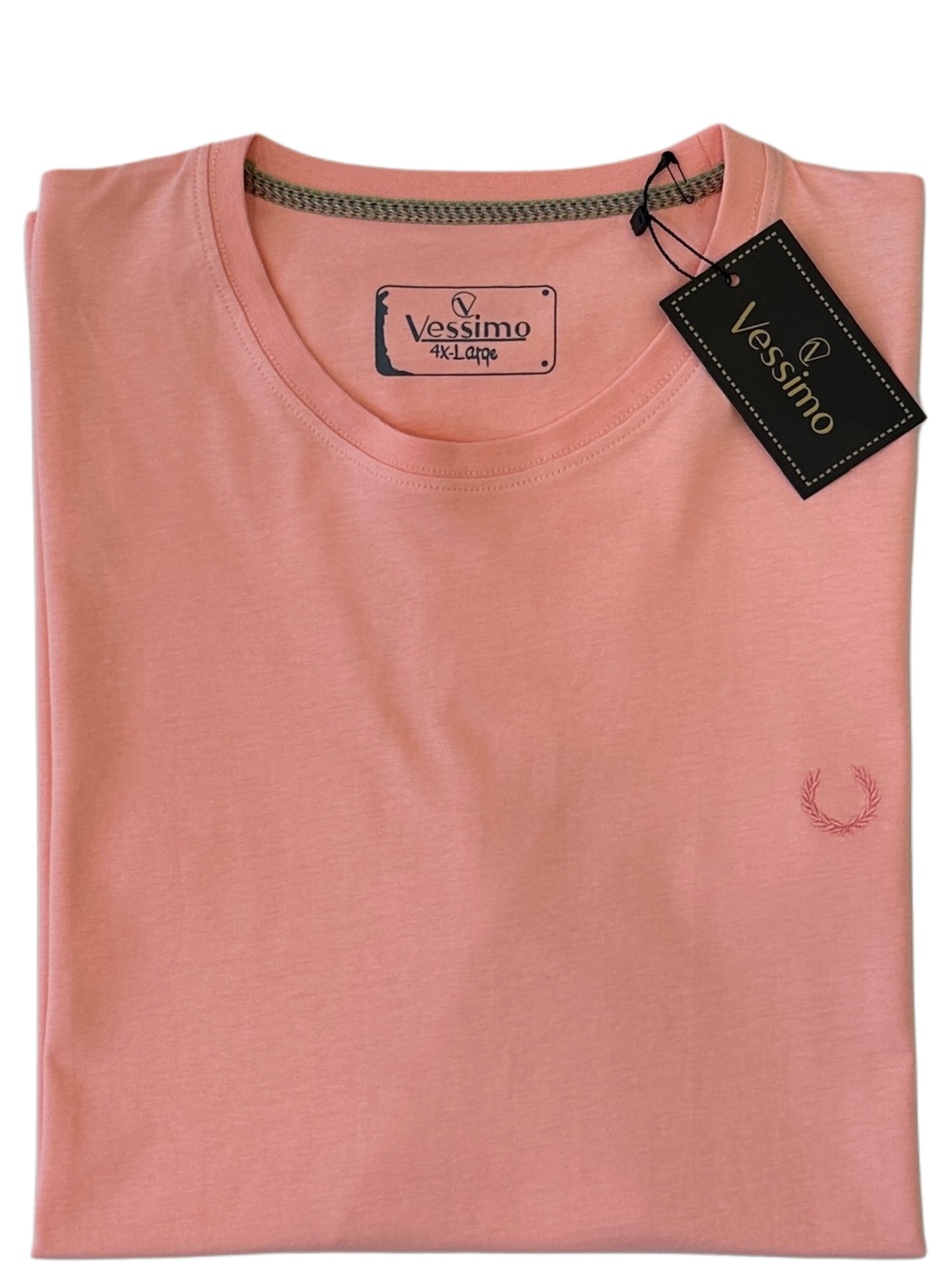 Büyük Beden Somon Basic T-Shirt