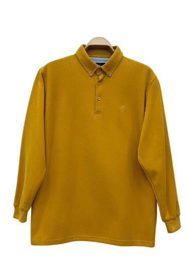 Selanik Kumaş Sarı Polo Sweat 