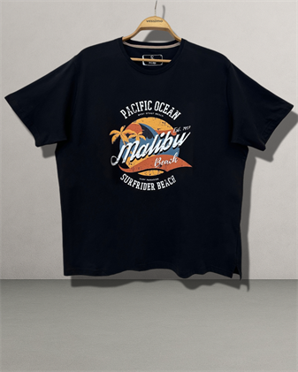 Baskılı T-Shirt Büyük Beden Erkek