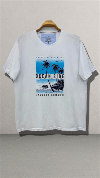 Baskılı T-Shirt Büyük Beden Erkek