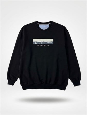 Büyük Beden Erkek Baskılı SweatShirt