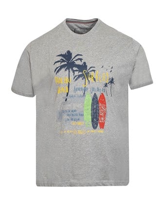 Büyük Beden Erkek Baskılı T-Shirt