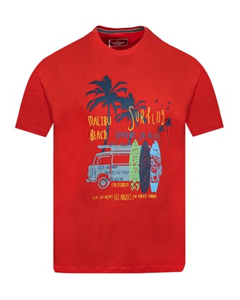 Büyük Beden Erkek Baskılı T-Shirt
