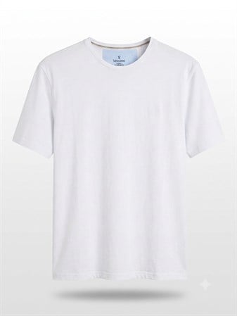 Büyük Beden Erkek Beyaz Basic T-Shirt