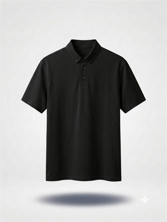 Büyük Beden Erkek Polo Yaka T-Shirt Siyah