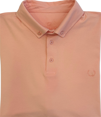 Büyük Beden Erkek Polo Yaka T-Shirt Somon
