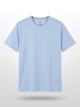 Büyük Beden Mavi Basic T-Shirt