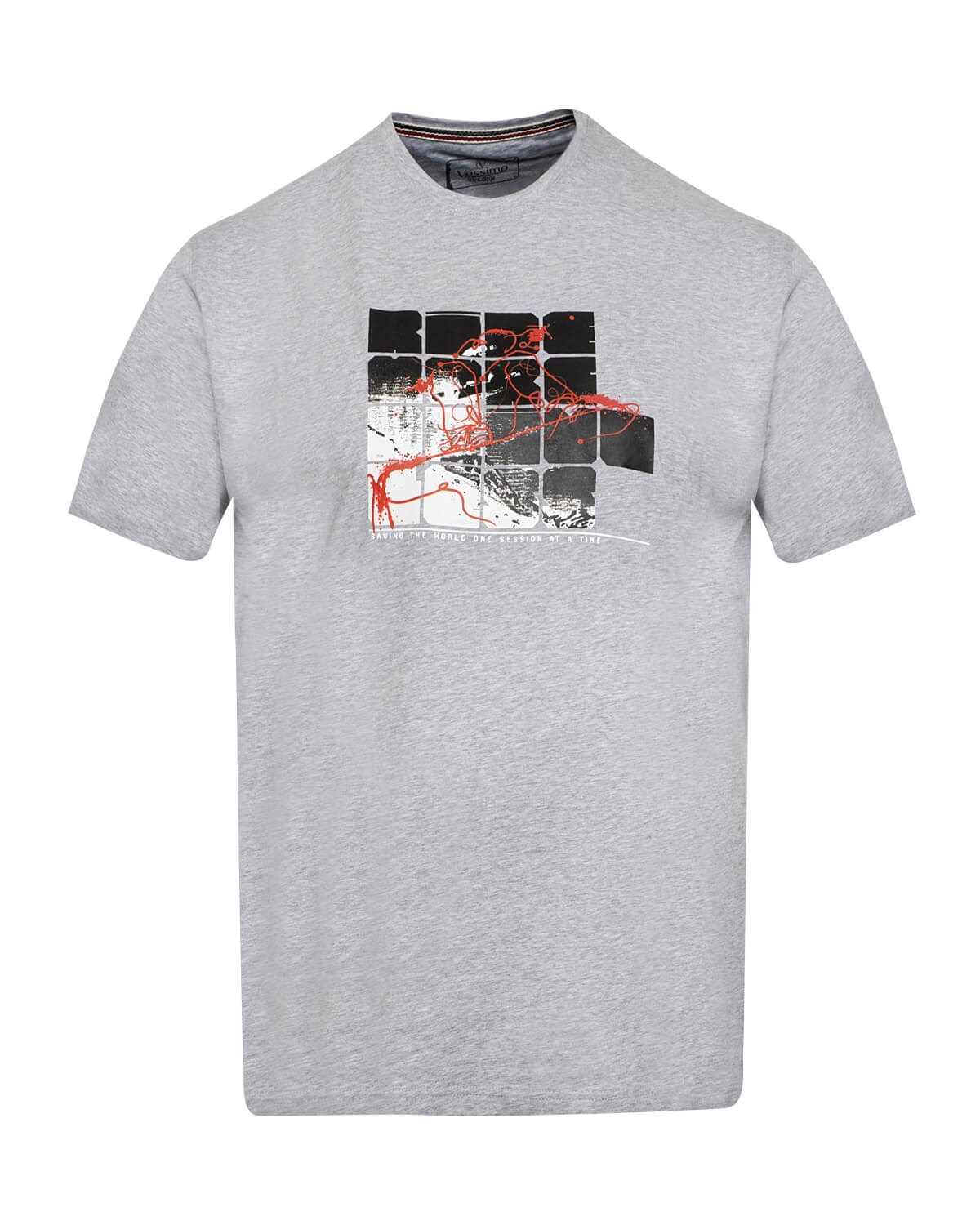 Büyük Beden Erkek Beyaz  Baskılı Beyaz  T-Shirt