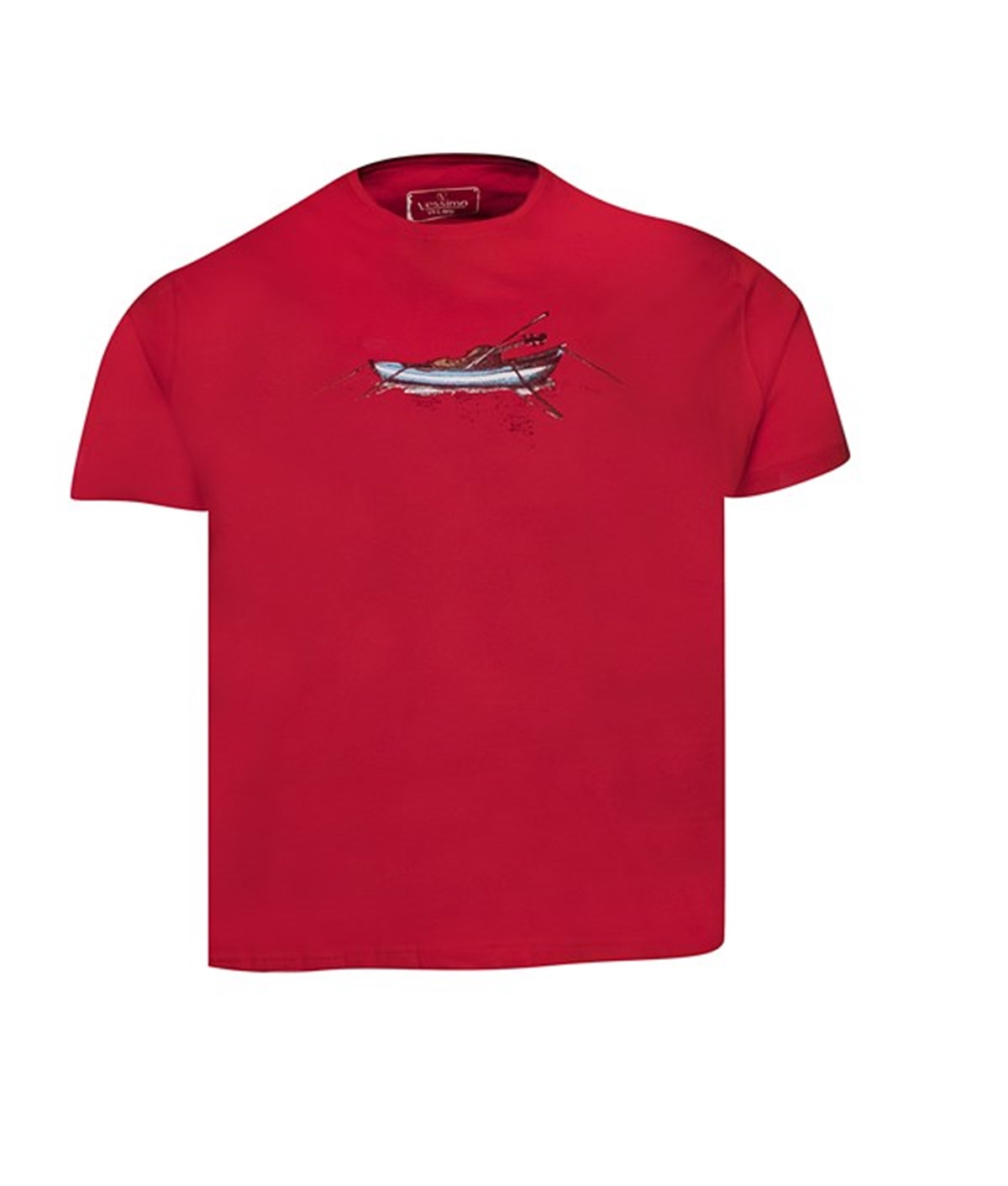 Büyük Beden Erkek Gemi Baskılı T-Shirt
