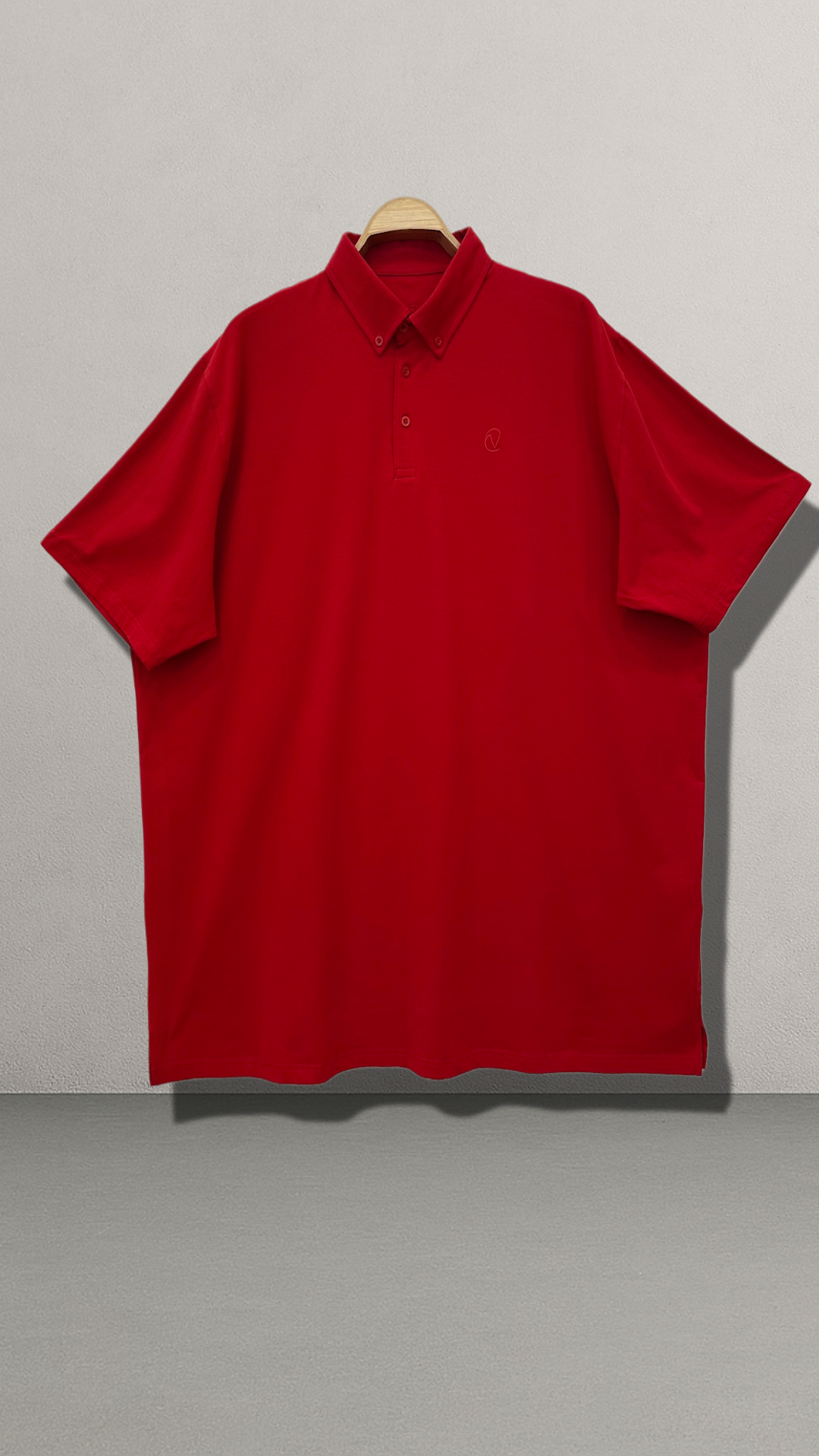 Büyük Beden Erkek Kırmızı  Polo T-Shirt 