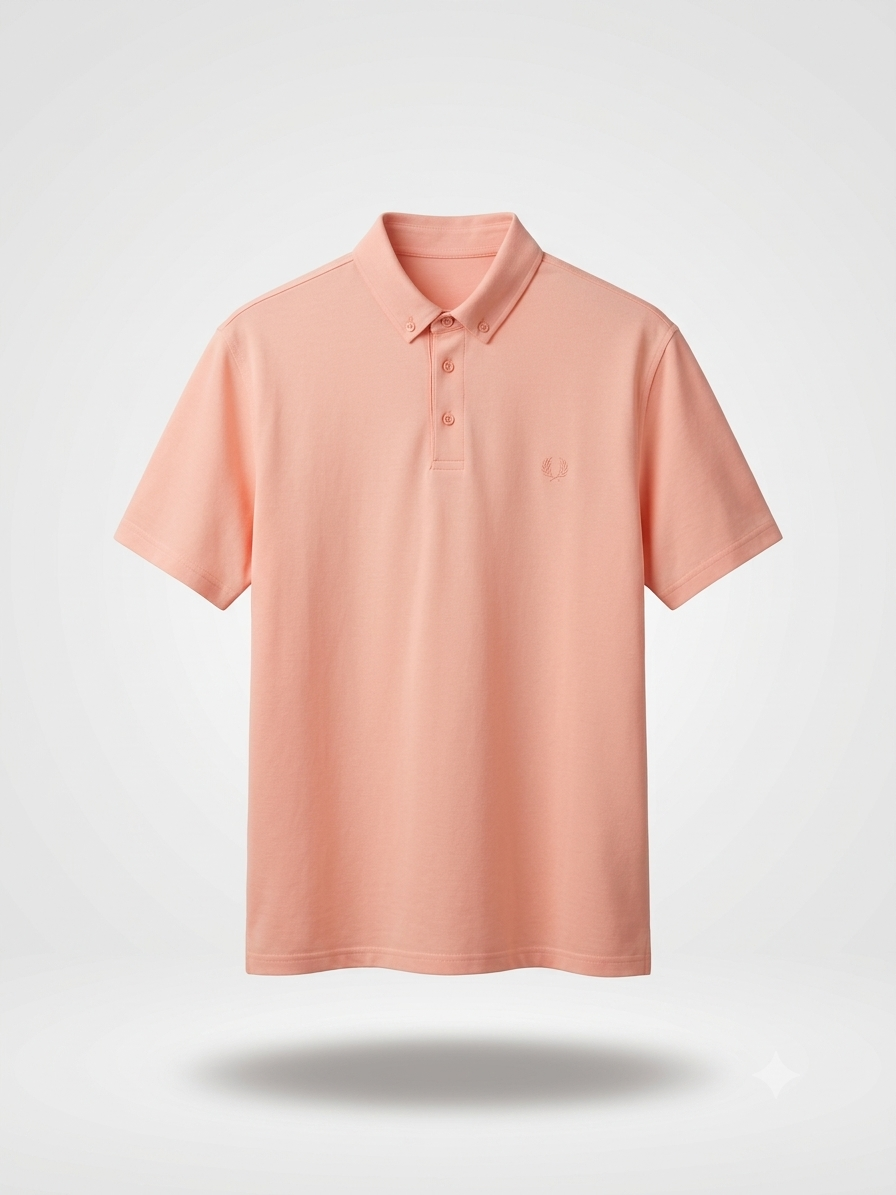 Büyük Beden Erkek Polo Yaka T-Shirt Somon