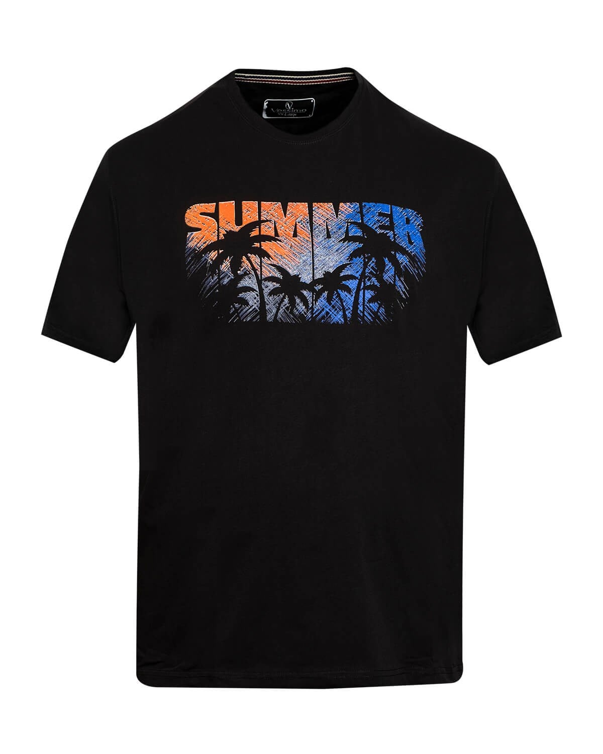 Büyük Beden Erkek Siyah  T-Shirt