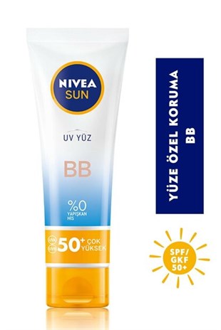 NIVEA Sun BB Yüz için Renkli Güneş Kremi Spf50+ 50ml
