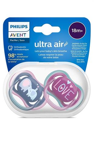 PHİLİPS AVENT Ultra Air Emzik 18 Ay 2'li Kız Scf349/22