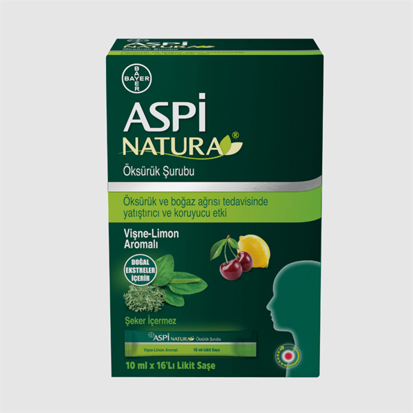 ASPI NATURA 10 ml x 16 Vişne-Limon Aromalı Likit Saşe