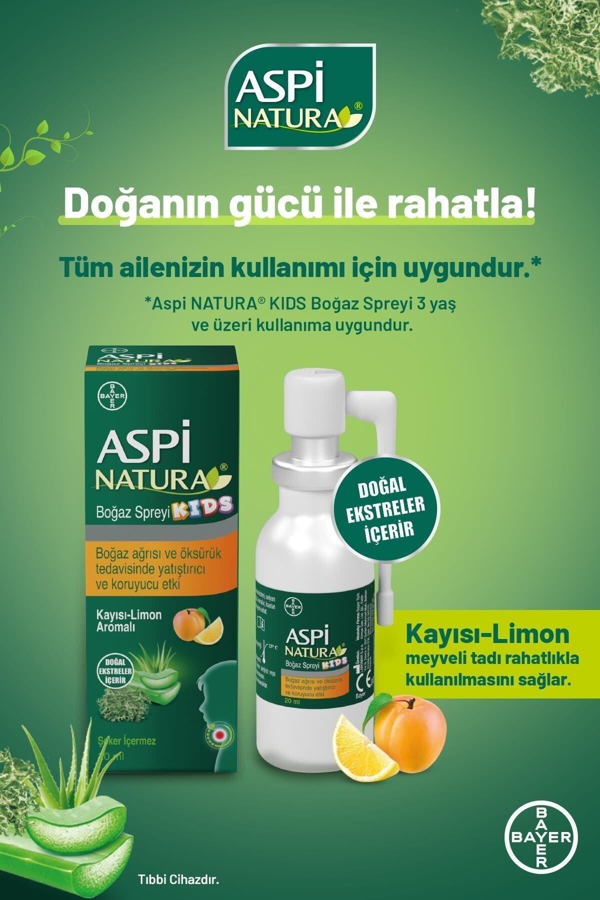ASPİ NATURA Kids Boğaz Spreyi 20 ml | Farma Ucuz