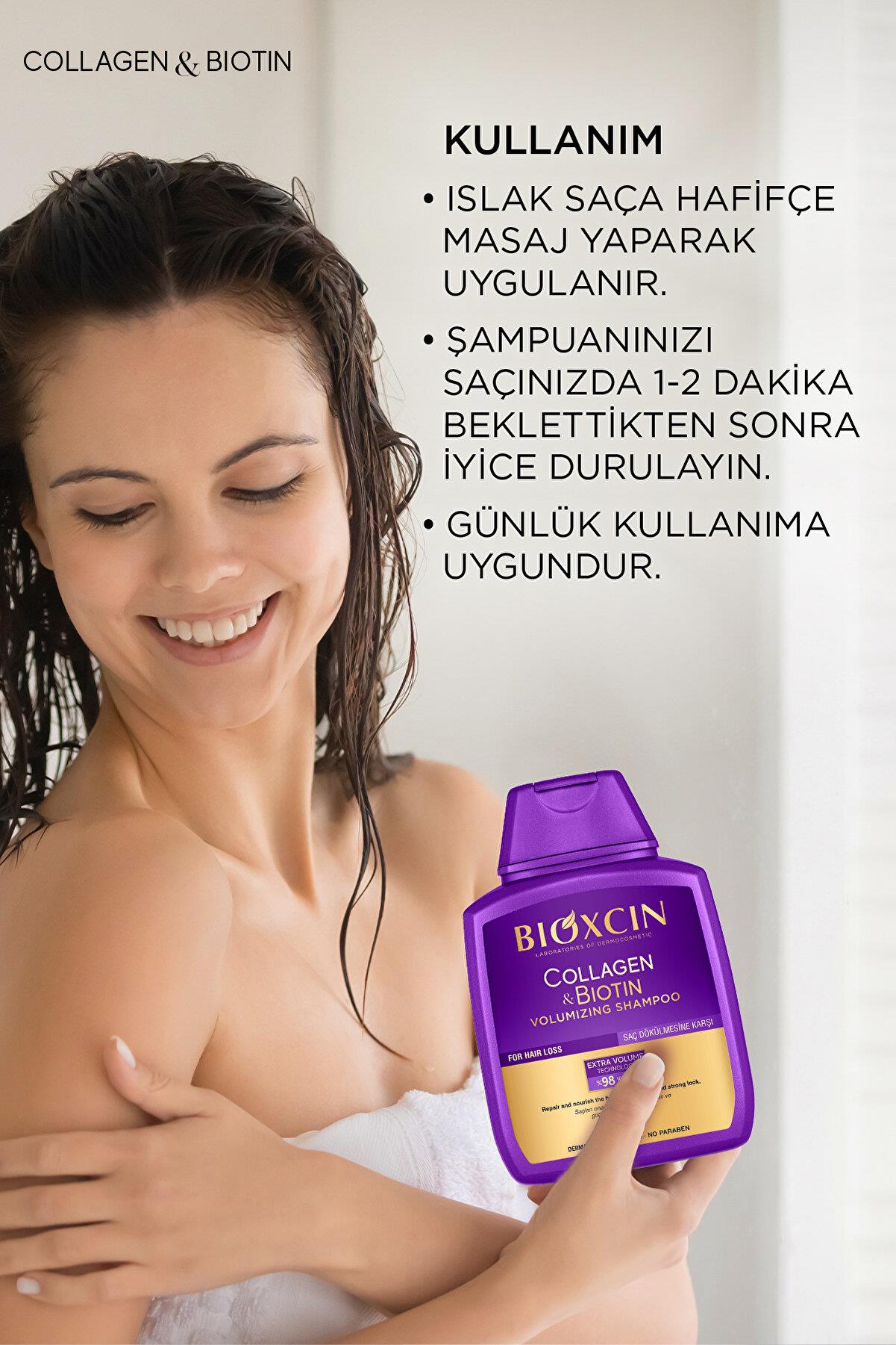 BIOXCIN Collagen & Biotin Hacim Şampuanı 300 Ml 2'li Avantaj Paket