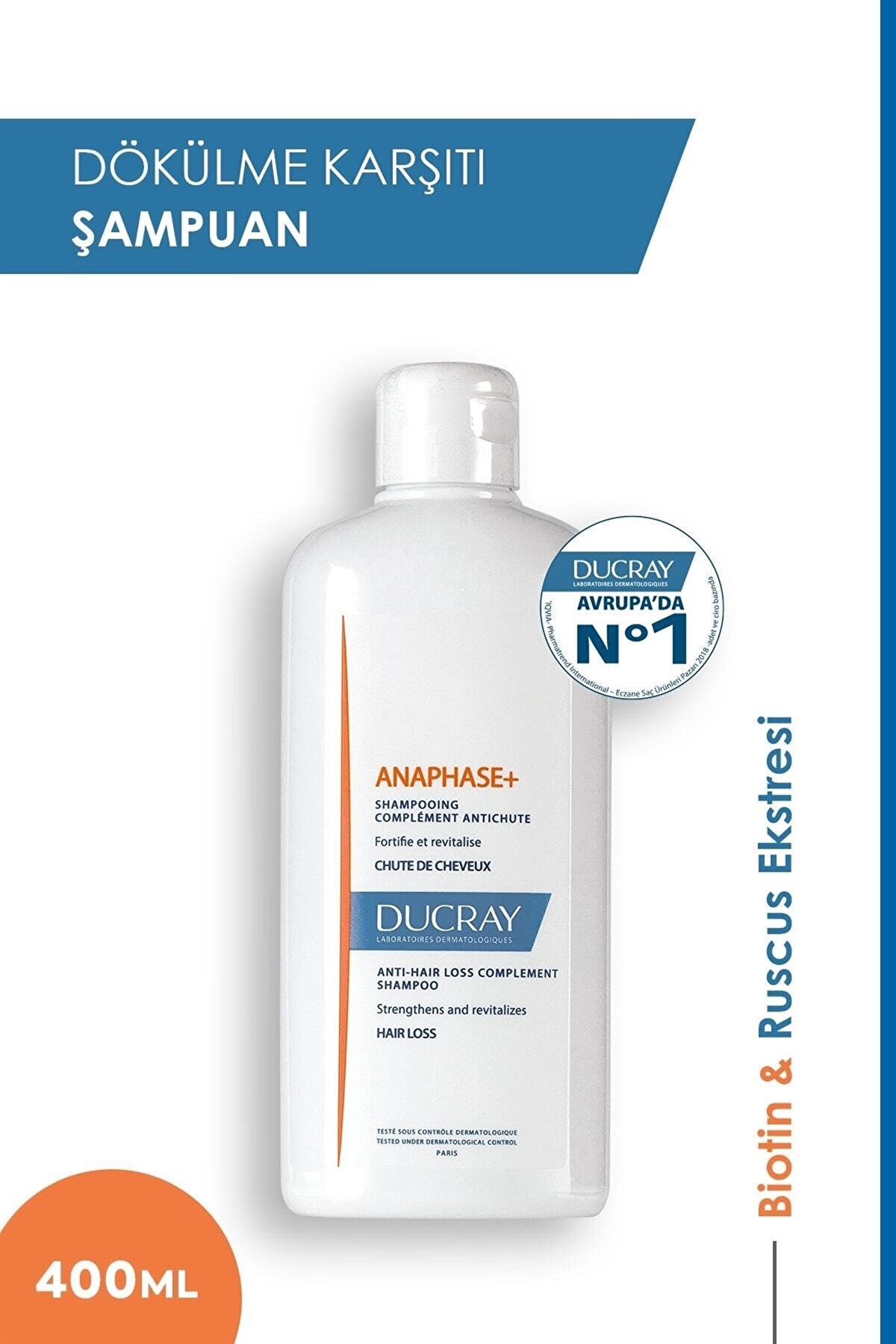 DUCRAY Anaphase+ Saç Dökülmesine Karşı Bakım Şampuanı 400 ml | Farma Ucuz