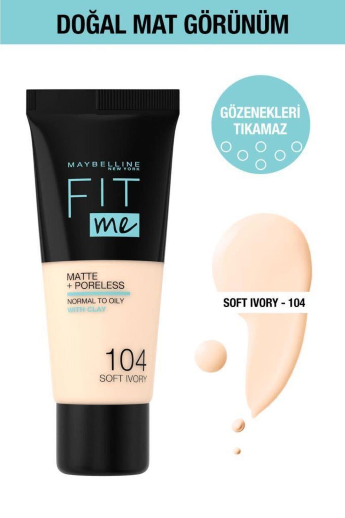 MAYBELLIN NEW YORK Fit Me Matte+poreless Fondöten - 104