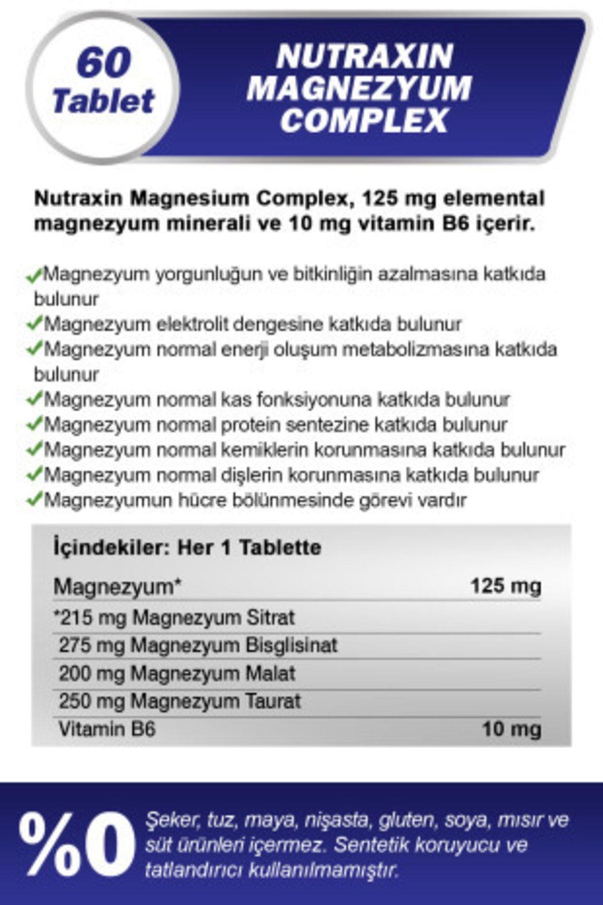 NUTRAXIN Magnesium Complex Vitamin B6 60 Tablet
