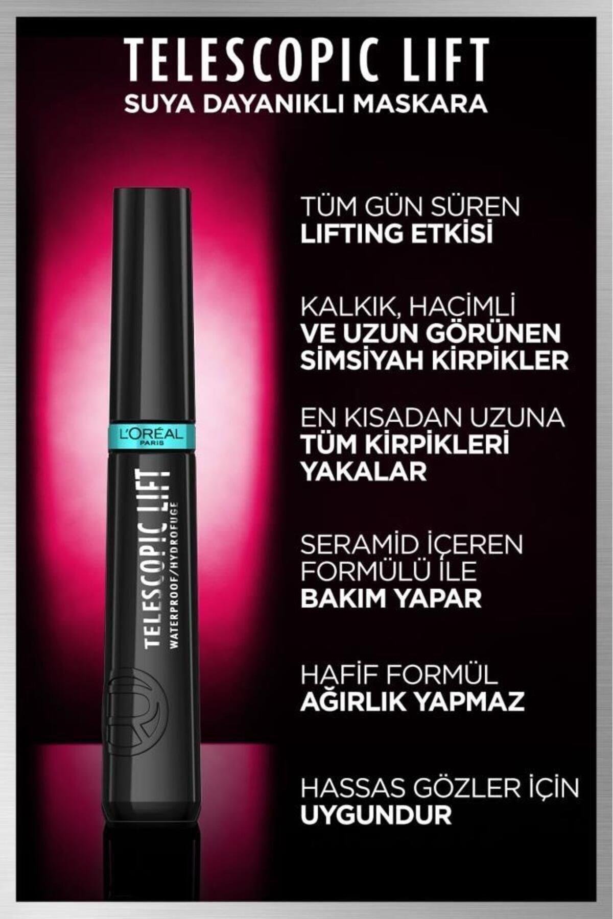 L'OREAL PARIS Telescopic Lift Suya Dayanıklı Maskara