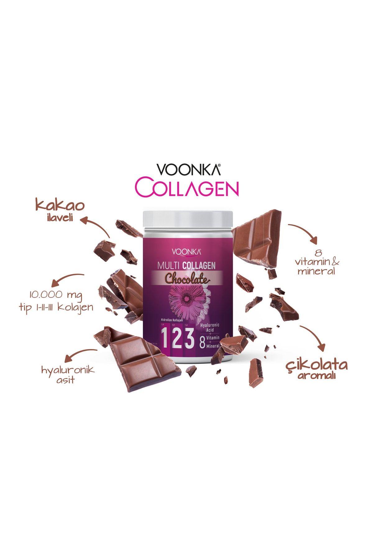 VOONKA Multi Collagen Powder 380 Gr Çikolata Aromalı