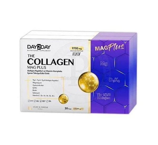 DAY2DAY The Collagen Mag Plus Takviye Edici Gıda 30 Şase