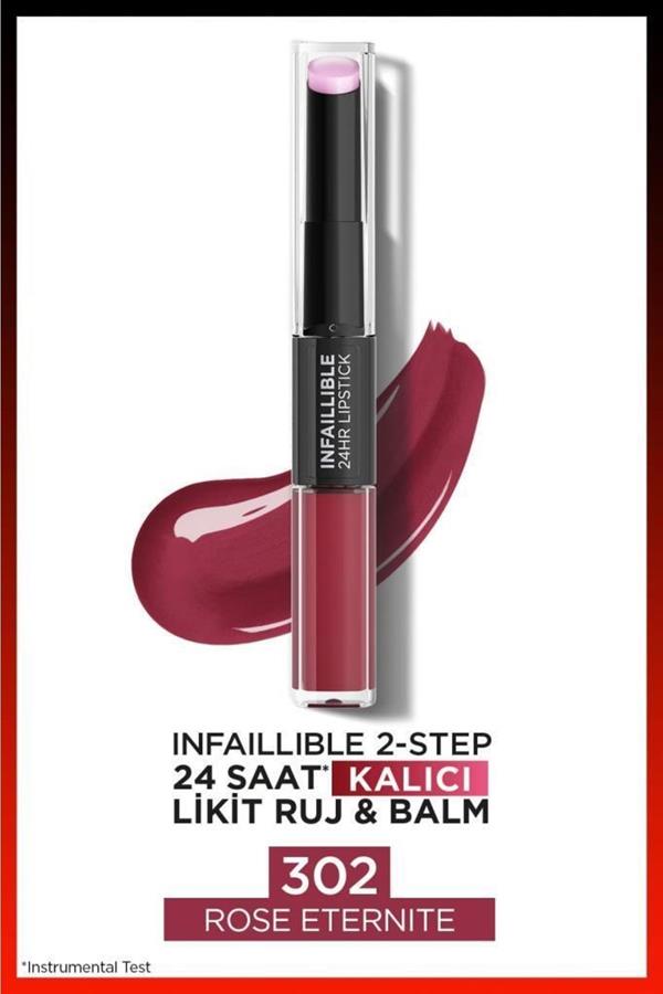 L'OREAL PARIS Infaillible 24H Lip Color 302 Rose Eternite rtěnka 5,7 g