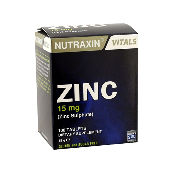 NUTRAXIN Vitals ZİNC 15 Mg 100 Tablet