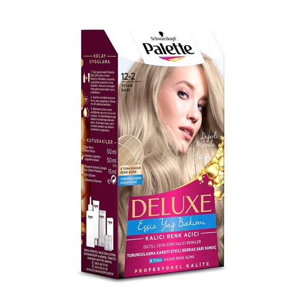 Palette  Deluxe Eşsiz Yağ Bakımı Saç Boyası Titan Sarı 12-2