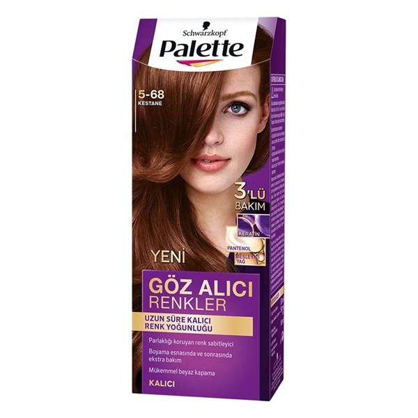 PALETTE Yoğun Göz Alıcı Renkler Saç Boyası 5 68 Kestane | Farma Ucuz
