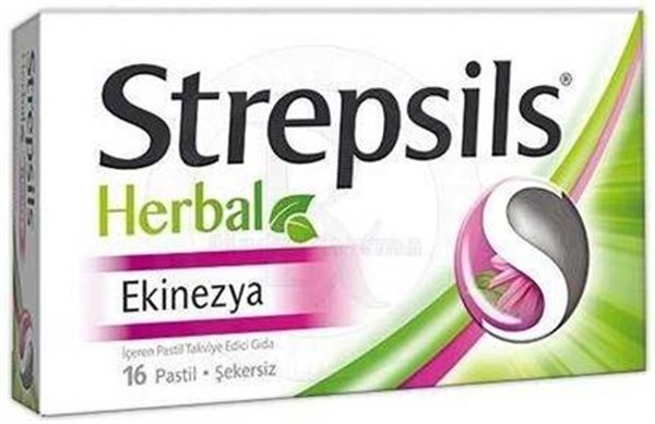 Strepsils Herbal Zencefil Ekinezya Şekersiz 16 Pastil
