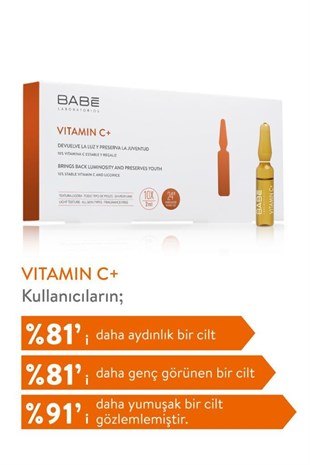 BABE Vitamin C+ 10x2 Ampul - Cilt Leke ve Ton Farklılıkları İçin