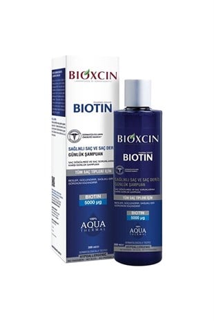 BIOXCIN BIOTIN Sağlıklı Saç ve Saç Derisi Günlük Şampuan 500 ug 300ml