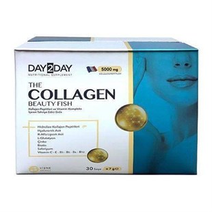 DAY2DAY The Collagen Beauty Fish Kollajen 30 Saşe x 7 gr Beauty Elastin 60 Tablet HEDİYE