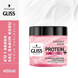 Gliss Protein 4'ü 1 Arada Yoğun Parlaklık Saç Bakım Kürü 400ml