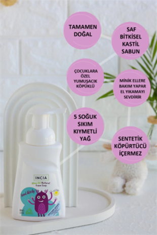 INCIA Zeytinyağlı Köpük Sabun 200ml Kids
