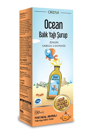 Ocean Omega-3 Portakal Aromalı Balık Yağı 150 Ml 
