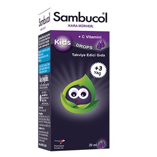 SAMBUCOL Kids Kara Mürver İçeren Takviye Edici Gıda 3 Yaş+ 20 ml