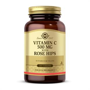 SOLGAR Vitamin C With Rose Hıps 500 mg 100 Kapsül
