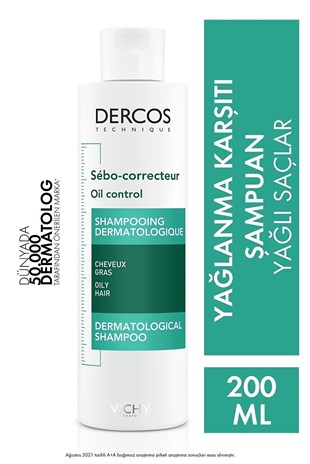 VICHY Dercos Oil Control Yağlanma Karşıtı Şampuan 200 ml 
