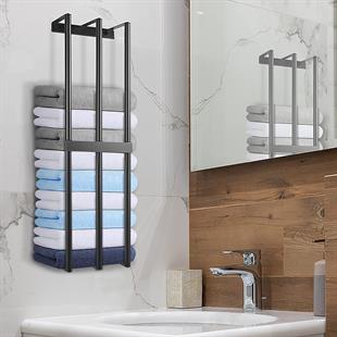 Püff Meri Metal Banyo Havluluk Rafı