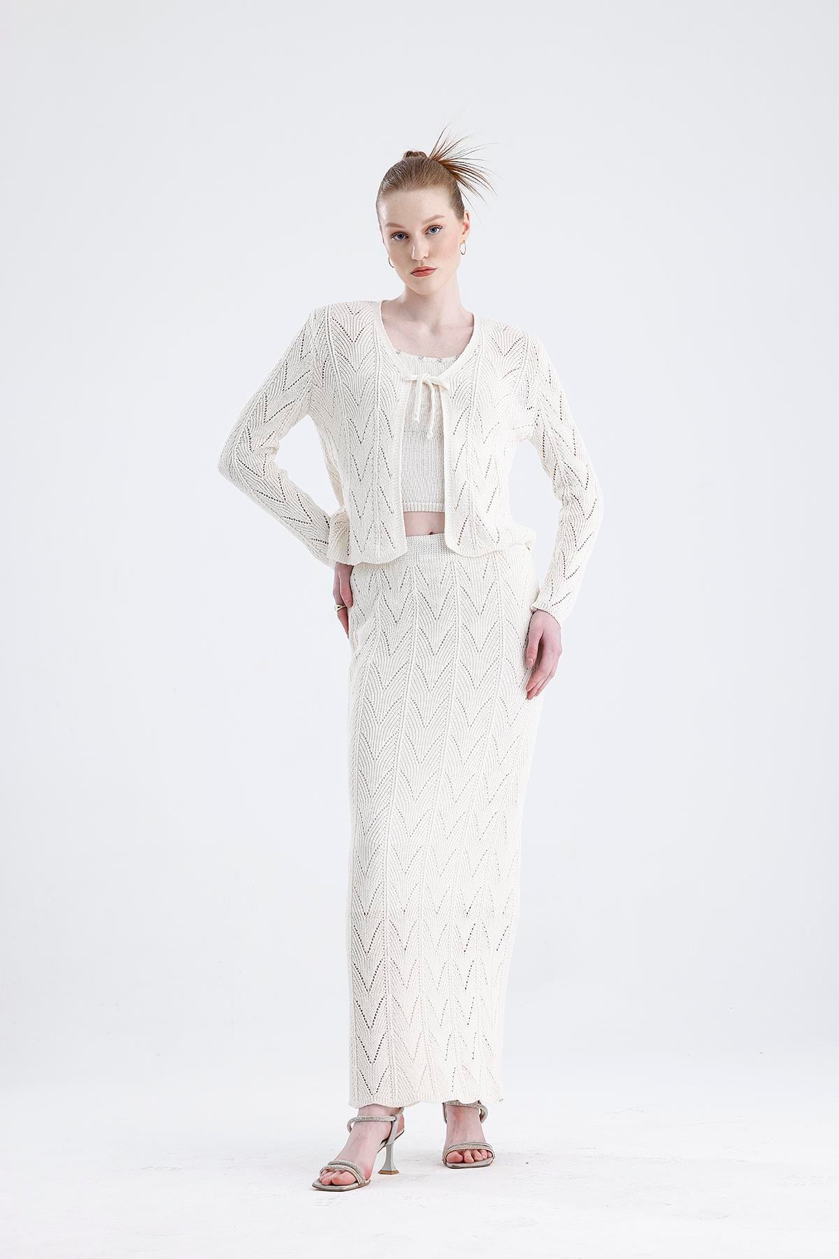 Yazlık Üçlü Triko Takım