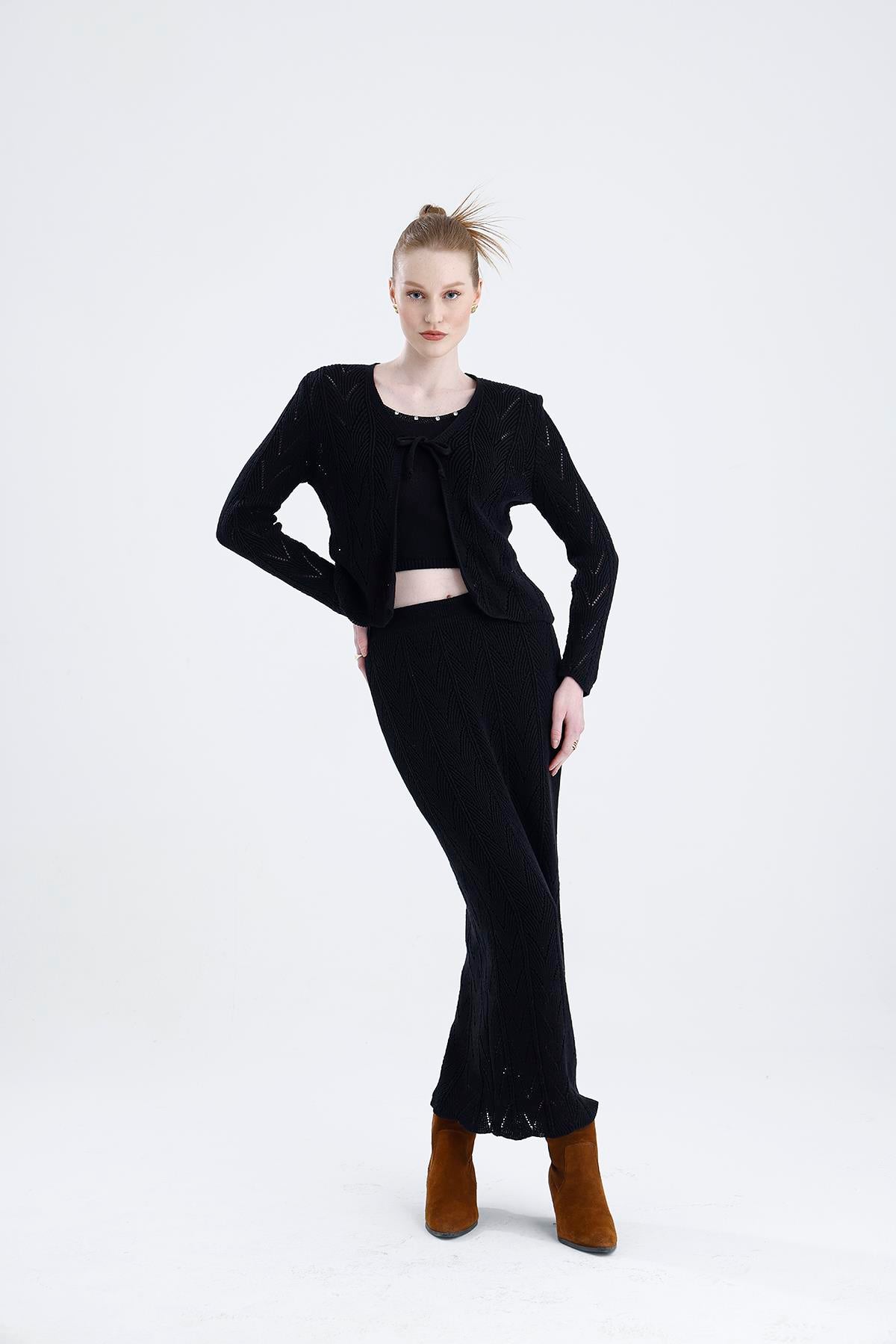 Yazlık Üçlü Triko Takım