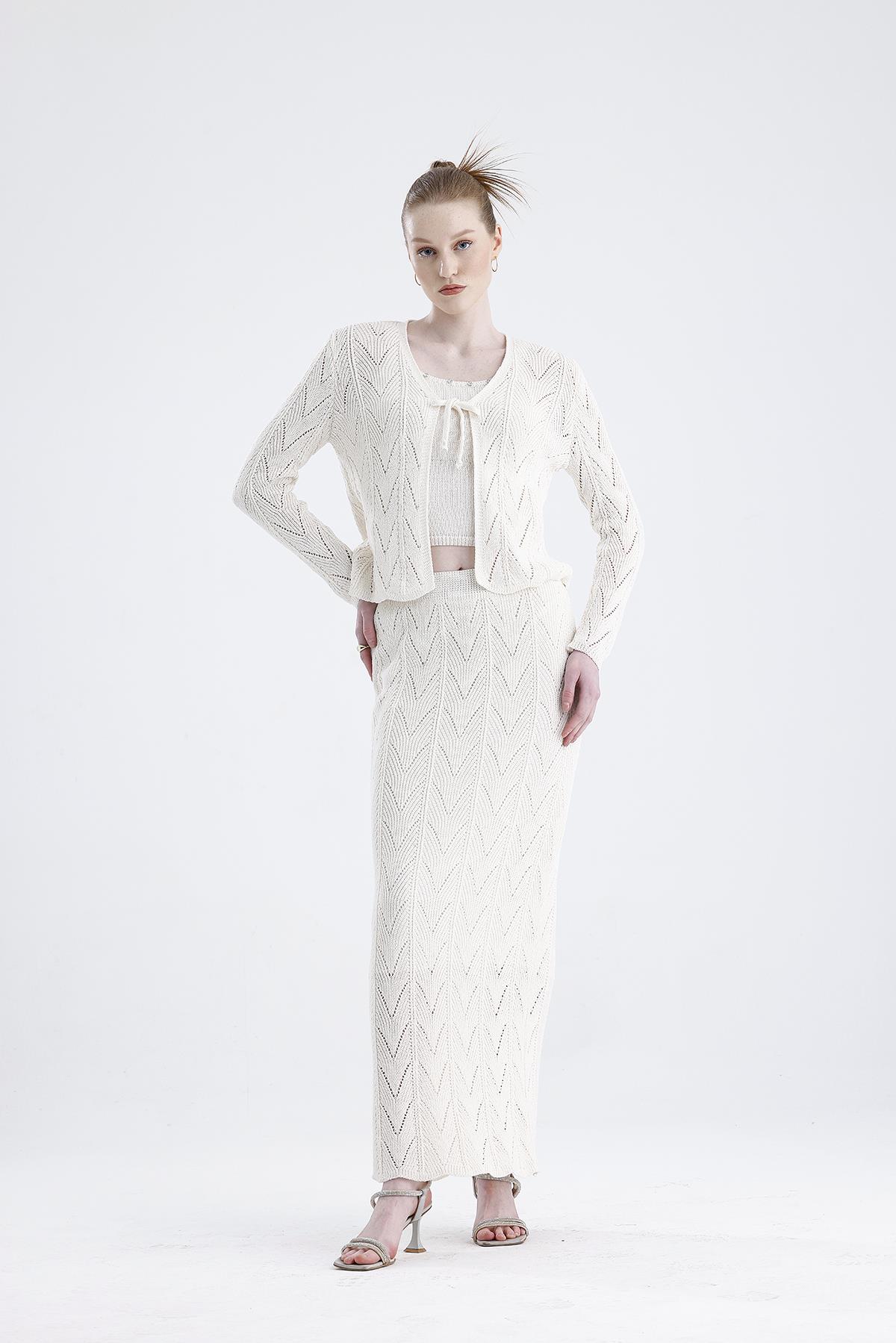 Yazlık Üçlü Triko Takım