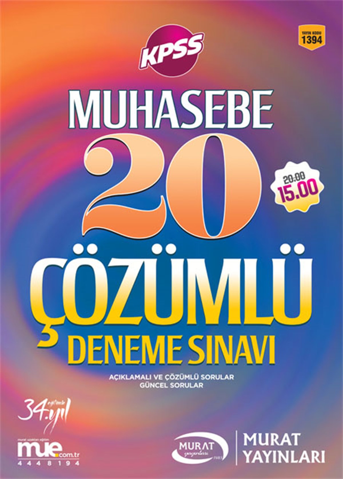 1394 - Muhasebe 20 Çözümlü Deneme Sınavı